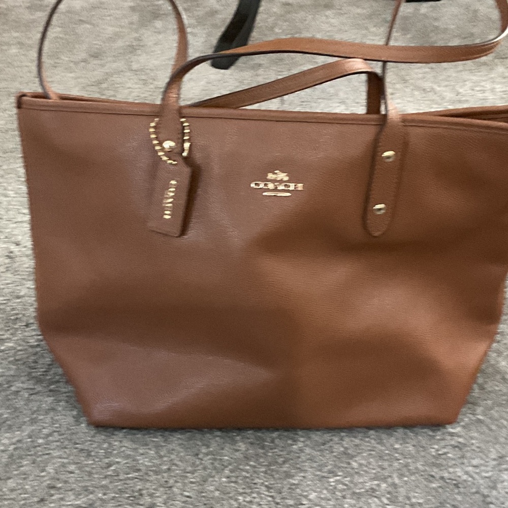 Coach Tan Leather Tote Bag